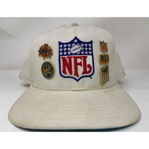 Rare Vintage NFL Draft 1990 1991 1992 1986 1987 pin￼s on NFL White New Era Hat
